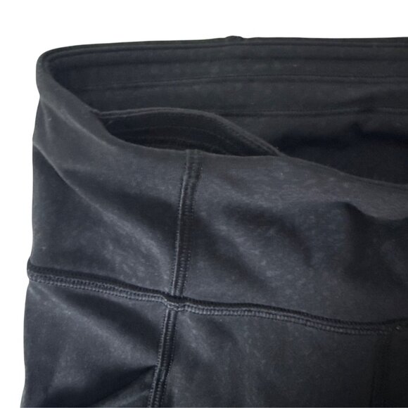 Lululemon Womens High-Rise Dark Black Patterned Leggings Size 4 With Pockets - Picture 6 of 6